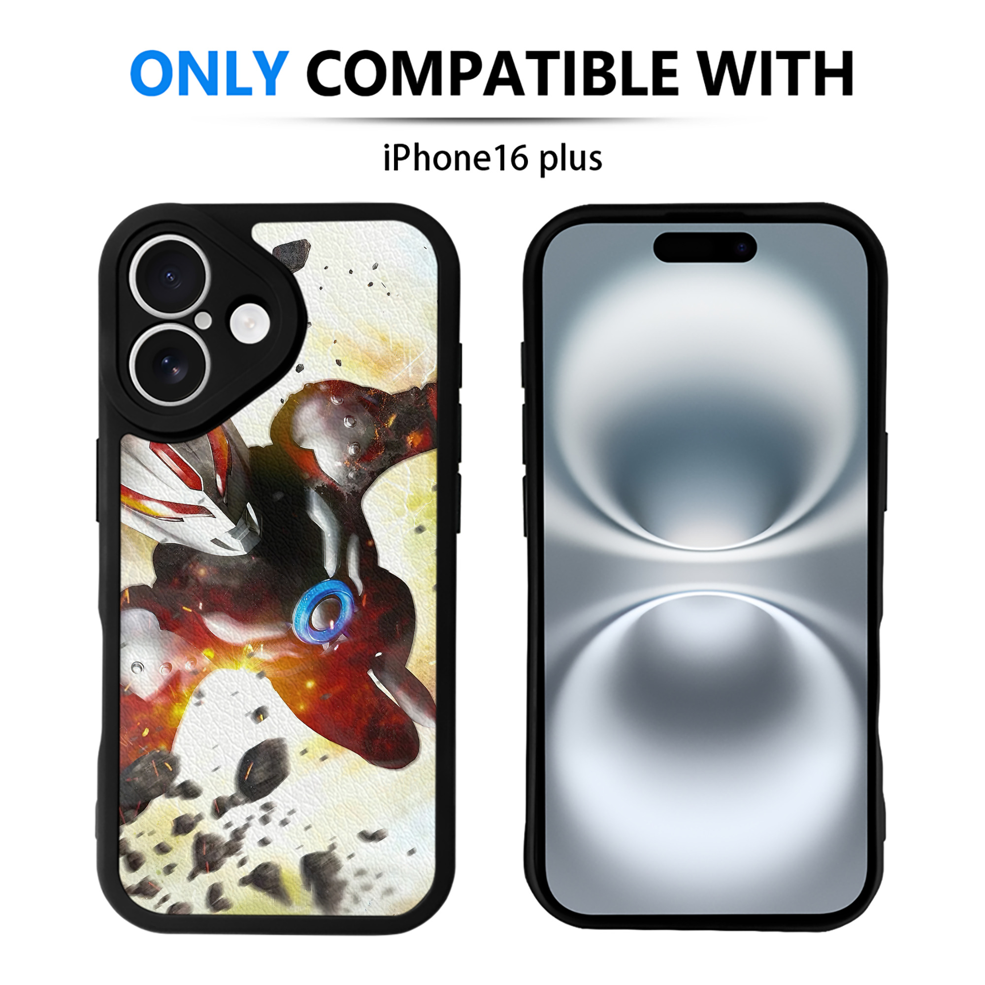 （画像用） ウルトラマン Ultraman 【iPhone 16シリーズ対応】シリコンスマホケース（レザー調） 材質：シリコン